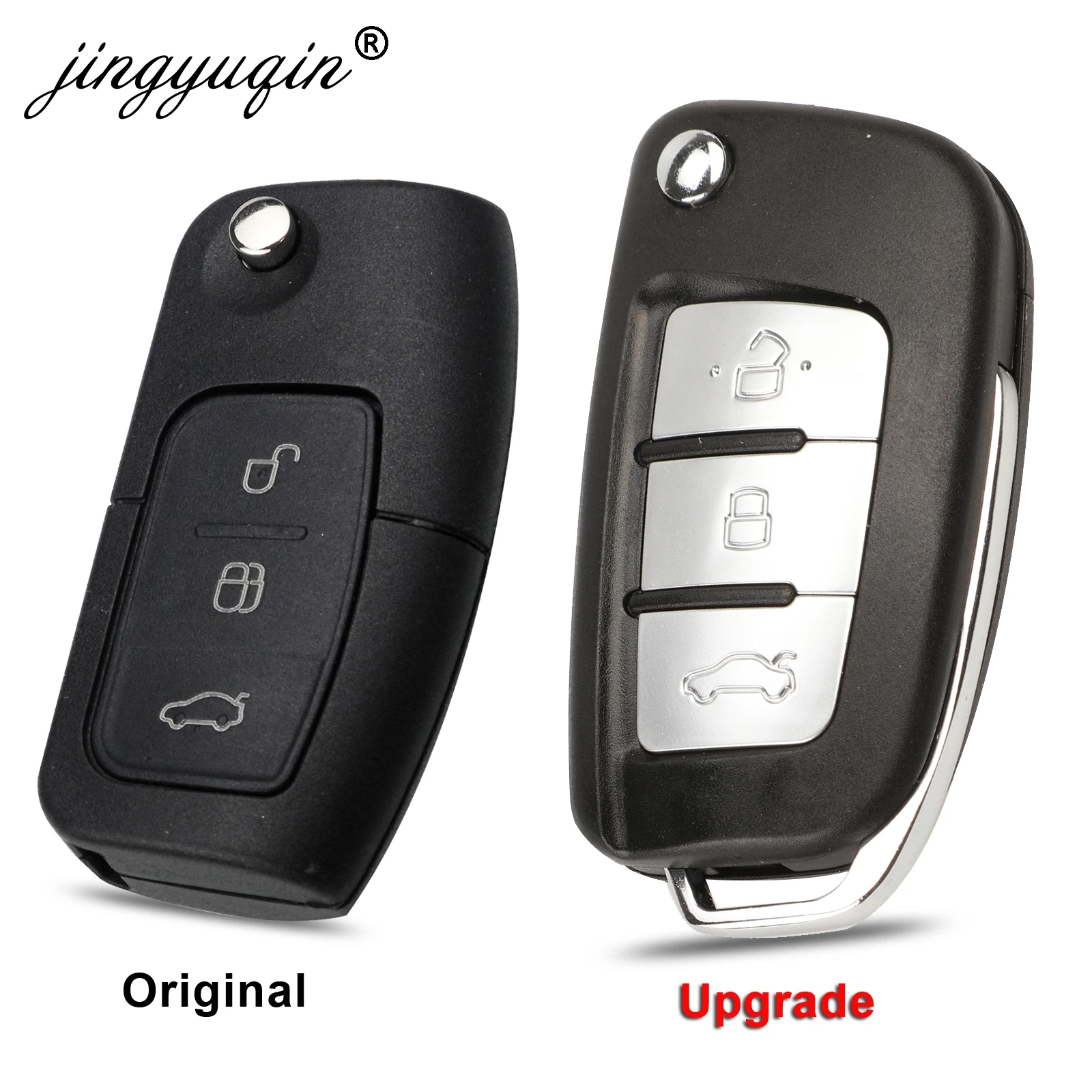 Складной ключ с 3 кнопками для Ford Focus Fiesta C Max S Ka Mondeo Galaxy Fob чехол HU101 FO21 Blade|shell key|shell