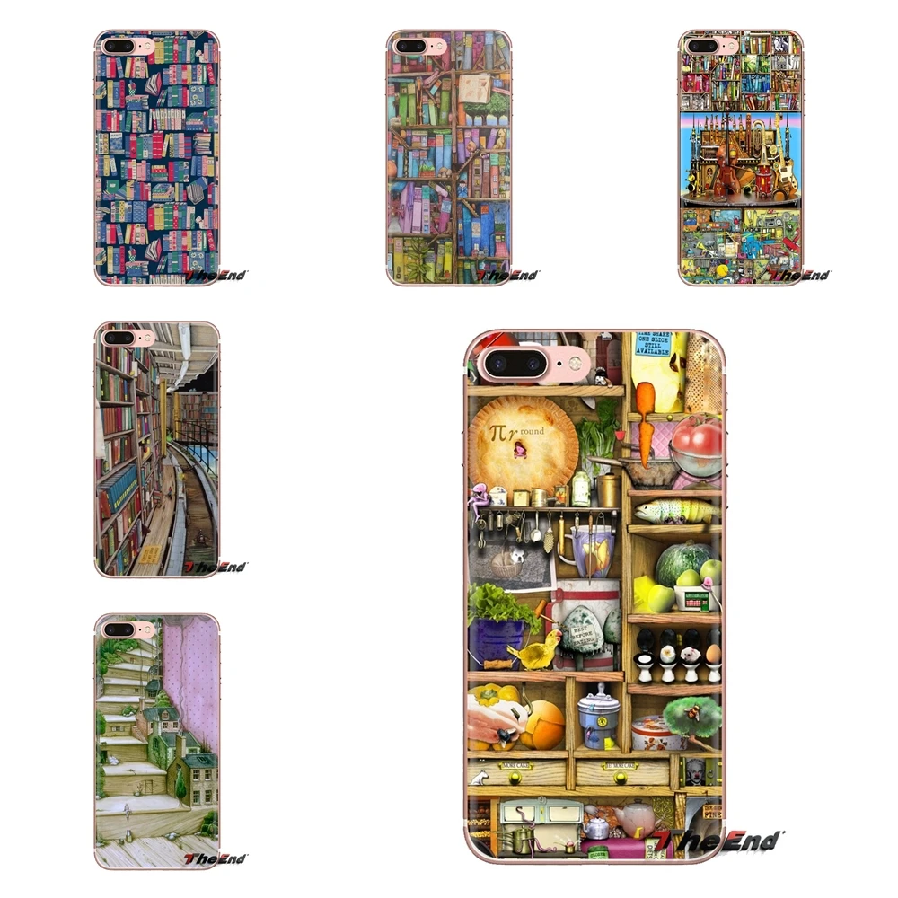 For Samsung Galaxy J1 J2 J3 J4 J5 J6 J7 J8 Plus 2018 Prime 2015 2016 2017 Colin Thompson Books Transparent Soft Shell Covers |