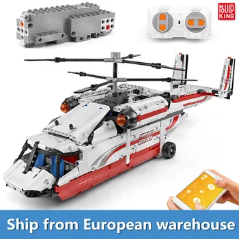 

Mould King Creative Toys Technic APP Remote Control Plane Heavy Lift Helicopter model Building Bricks blocks Kid Christmas Gifts