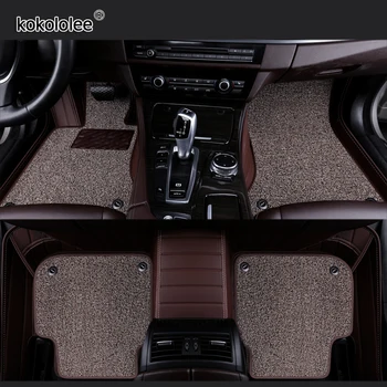

kokololee Custom leather car floor mats For jeep grand cherokee compass commander renegade waterproof car accessories Foot mats