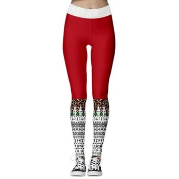 

Women Christmas Leggings, Digital Printing Sexy Slim Fit Casual Tight Stretchy Sportswear