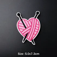 Buy Cake Popsicle Horse Bird Iron on Patch for Clothing Embroidered Sewing Applique Woven Badge Sew On Patches PINK GIRL Online - Image 2