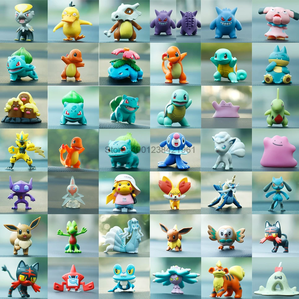Action Fgure Collections Pokemon Doll Model Toy Children Gifts Mimikyu  Aipom Meowth Larvitar Jangmo Litten Mareanie Growlithe| | - AliExpress