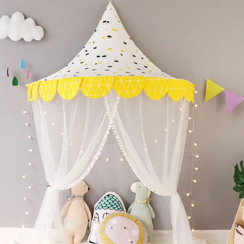 Детские палатки teepee детский игровой домик хлопковая кровать палатка навес складная кроватка палатка Детская комната Декор подарки на день рождения фотографии реквизит