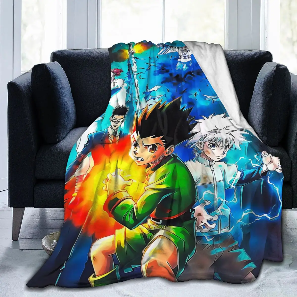 SONSPEE Anime Hunter X Hunter Killua Zoldyck Comic Print Blanket Soft