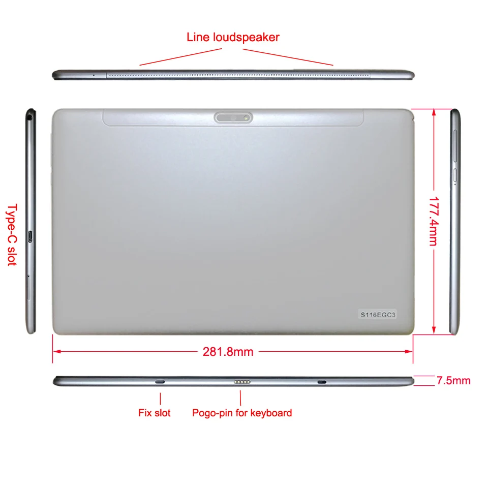  BMXC Orginal new 11.6 inch 2 in 1 Tablet Android 4G LTE MTK6796 10 cores Tablet for Drawing 256GB R