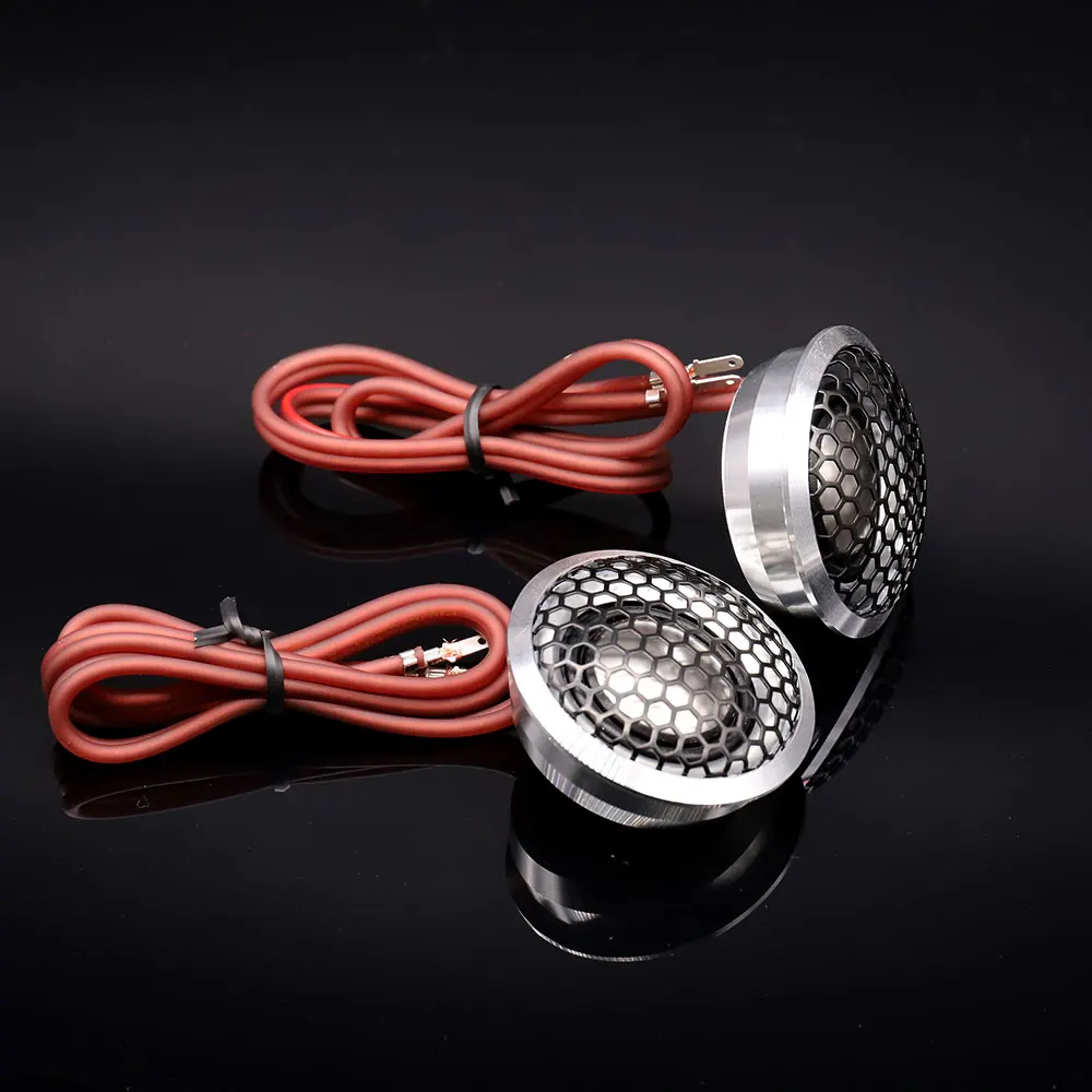 PUZU Titanium film car tweeter speakers 25mm voice coil MAX.POWER 120W output power High resolution sound quality car audio dome tweeter speakers