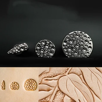 

Pearl, fish skin pattern Leather stamping flower tools Carving Craft YPW