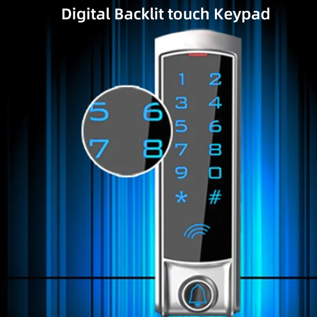 LCD RFID Touch Keypad Access Control System Door Lock, 125KHz EM Card, Waterproof Metal Design, Outdoor RFID Access Control (T2) 2