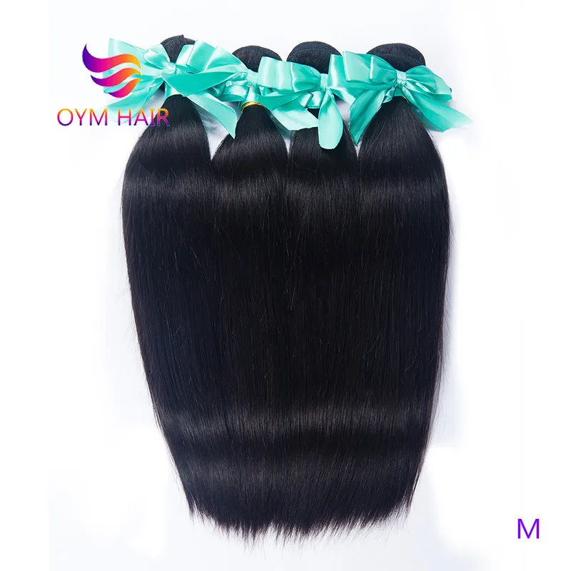 

OYM HAIR Straight Brazilian Human Hair Weave Bundles Natural Color 3/4pcs/Lot 100% Human Hair Bundles Non-Remy Hair