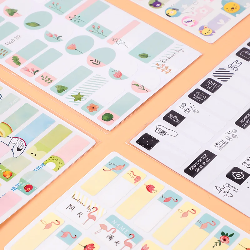 Креативная и милая самоклеящаяся ручная книга с героями мультфильмов этикетка