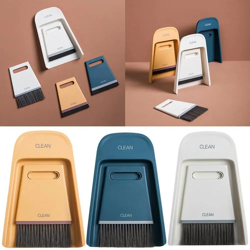 

Nice Design Mini Broom Dustpan Brush Set Soft Cleaning Sweeper Hand Home Kitchen Room Dust Pan Hot Fashion Usable