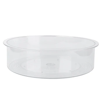 

1PC Multifunctional Transparent Storage Tray Desktop Swivel Cosmetic Tray Multi-Purpose Transparent Storage Tray