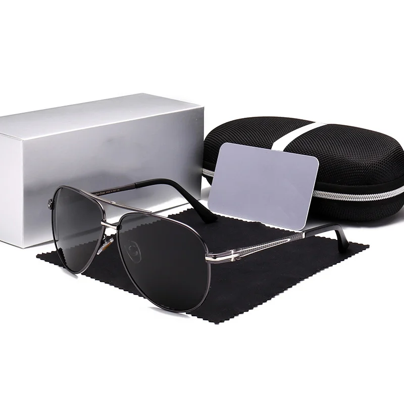 749 c1 with box Direto Da завод Novos Grandes Óculos De Sol Polarizados Moda Ретро 749 - Цвет линз: 749 c1 with box