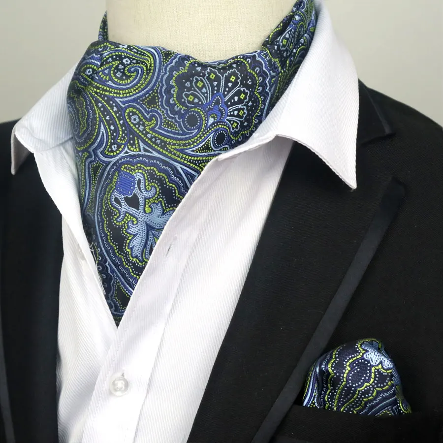 Распродажа, 67 цветов, мужской роскошный Шелковый Аскот, галстук, набор, мужской галстук, платок-галстук, набор, Цветочный, Пейсли, в горошек, карманный, квадратный, набор для свадебной вечеринки - Цвет: SMT-LJT02-08