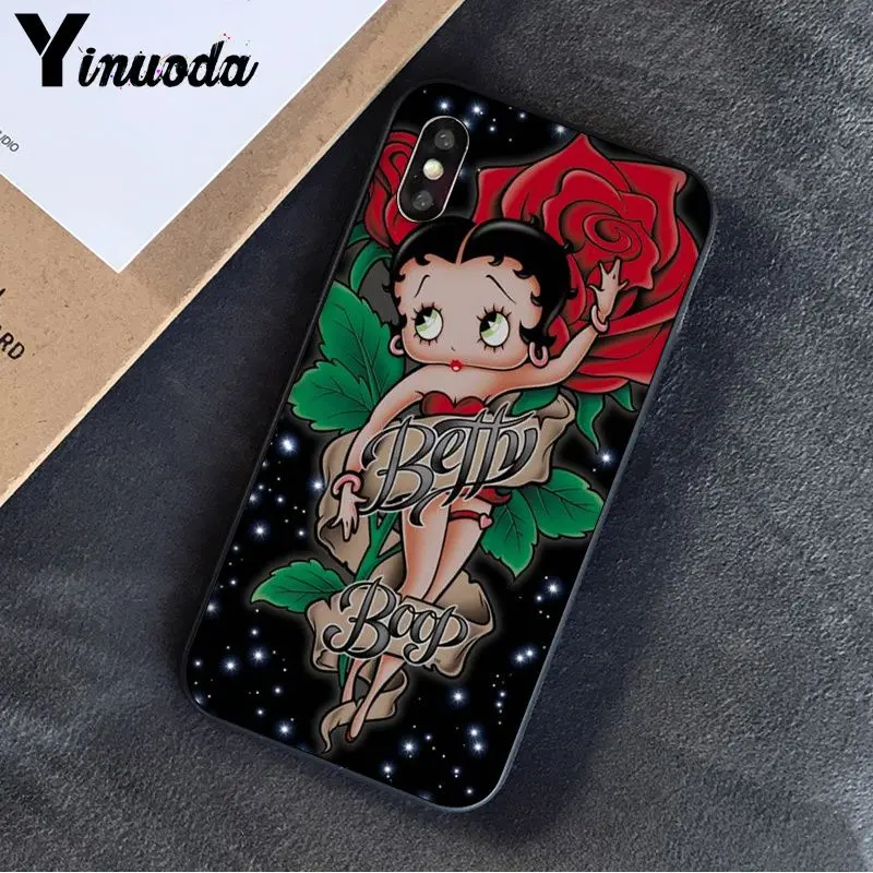 Yinuoda Betty Boop Мягкий Силиконовый ТПУ чехол для телефона Apple iPhone 8 7 6 6S Plus X XS MAX 5 5S SE XR 11 11pro максимальный чехол - Цвет: A13