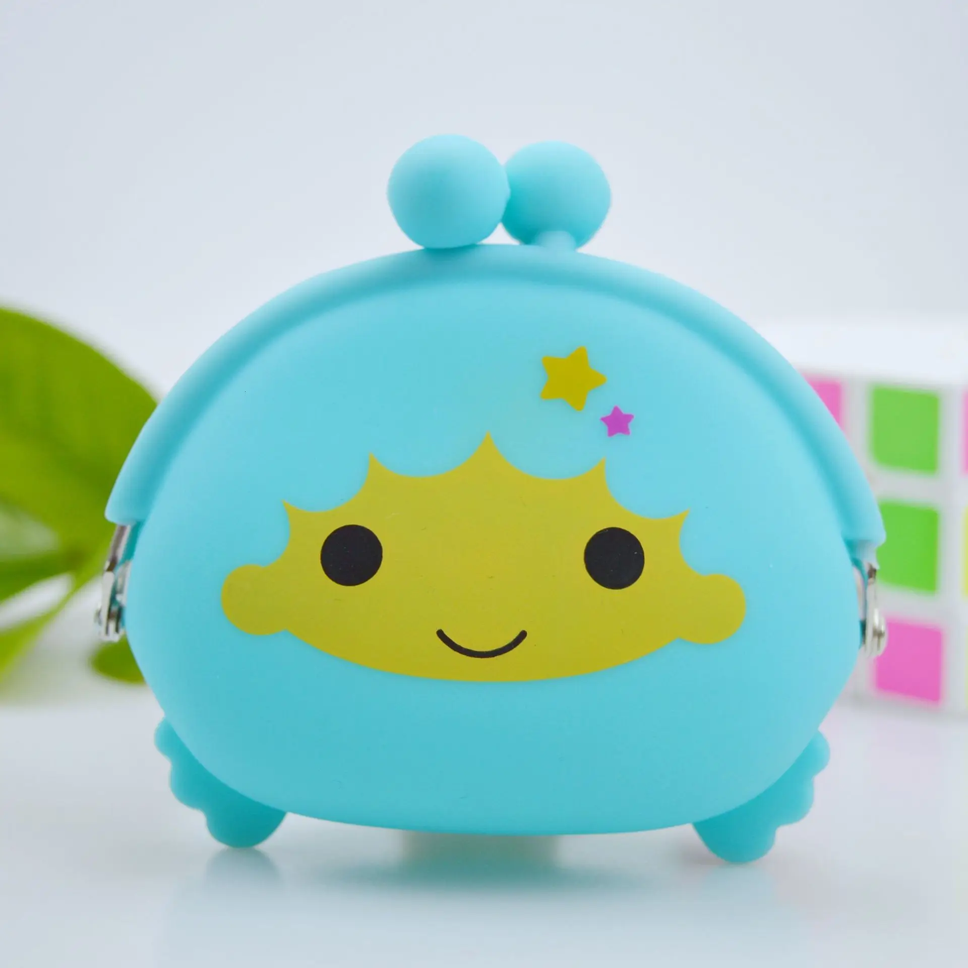 New Fashion Lovely Kawaii Candy Color Cartoon Animal Women Girls Wallet Multicolor Jelly Silicone Coin Bag Purse Kid Gift#EDS - Цвет: Geminiman