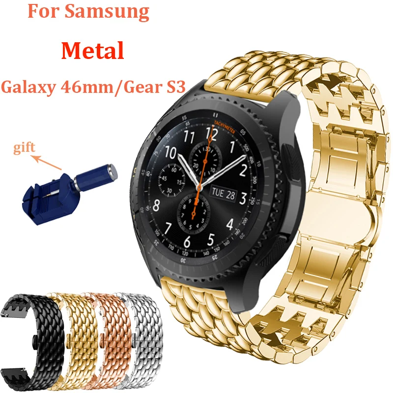 Ремешок для Samsung Gear S3 Galaxy watch 46 мм металлический сменный Браслет Huawei GT умные