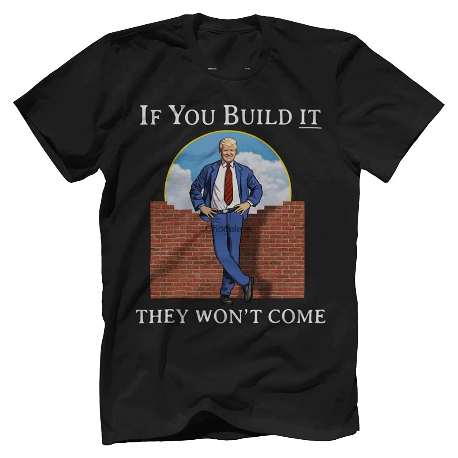 Футболка с надписью Wall of Dreams If You Build it and Will Not Come подарок для американского дня