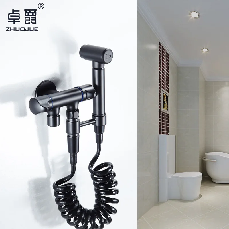 Медный многофункциональный Т-разъем угловой клапан для воды один в два стиральной машины стоп-кран камеры горшок черный и белый с Pat