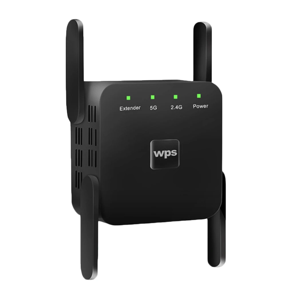 1200Mbps 2.4G 5G Wireless Wifi Repeater 4 Antennas Signal Booster UK Plug
