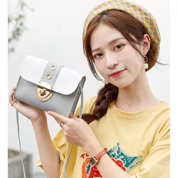 

PinShang Fashionable Satchel Lady Bag Lock Buckle Shoulder Cross Body Small Square Bag