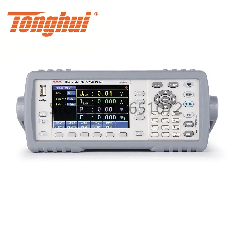 

TH3312 Power Meter, AC/DC 5-600V 10mA-20A, 0.01W-12kW with power test, Oscillogram, Harmonic Analysis and Harmonic histogram