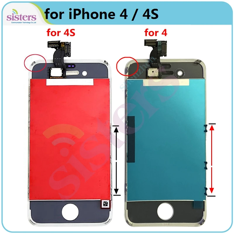 Screen for iPhone 4 4S LCD Screen LCD Display For iPhone 4S Touch Screen  Digitizer Screen Assembly Phone Replacement Tested Work