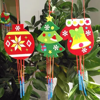 

Kld Children DIY Wind Chime Handmad Wind Bell Kid DIY Puzzle Toy Kid Manual Craft Toys Cartoon Tree Hanging Decoration Christmas
