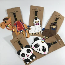 Аксессуары для путешествий панда багажная бирка Животное Мультфильм силикагель чемодан ID Addres держатель багаж посадочная сумка переносная бирка