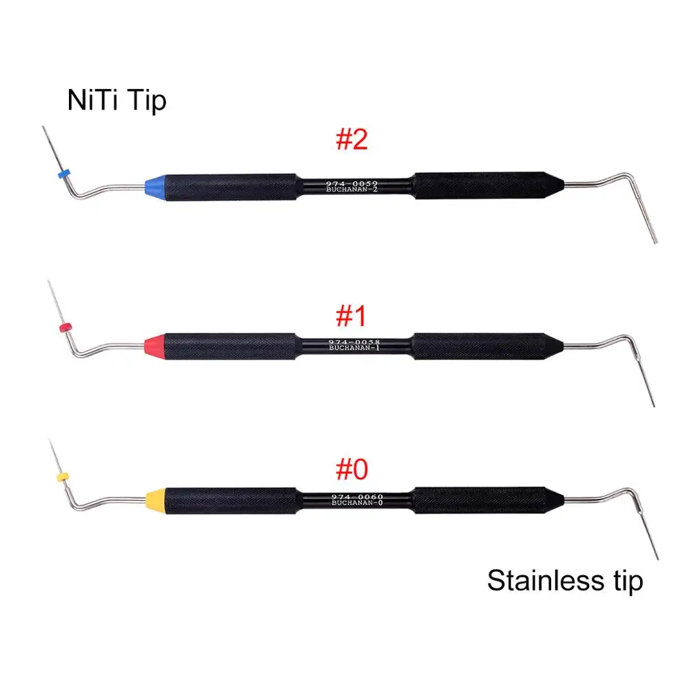 Dental Endo Buchanan Hand Plugger Fill Instrument NITI Tip #0 #1 #2 Dentist Tools afbeelding