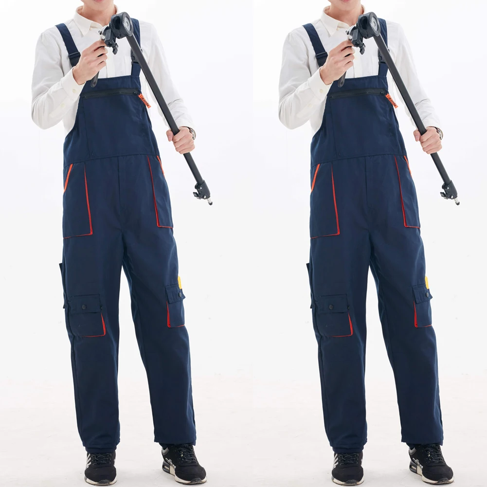 

New Fashion Men Fashion Casual Nylon Loose Heavy Duty Work Jumpsuit Overalls Mechanic Work Wears Tooling Belt Pants