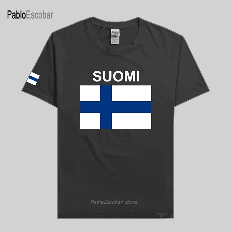 Финляндия мужские футболки Джерси футболка национальной команды хлопковые