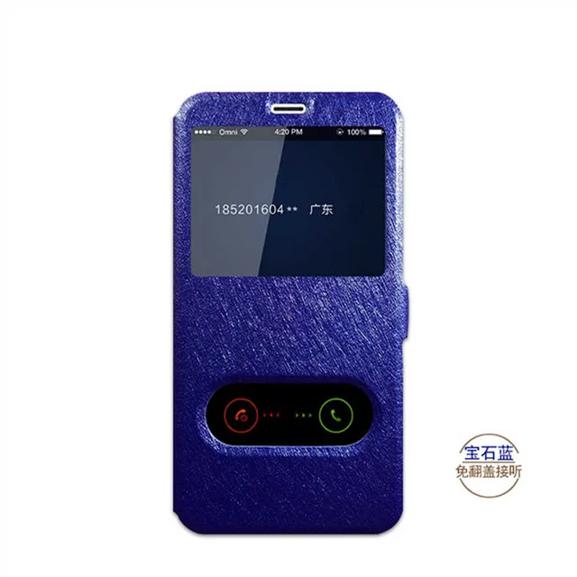Умный кожаный чехол для телефона с окошком для samsung Galaxy S4 S5 S6 S7 S8 Note 3 4 5 8 10 S9 S10 5G Pro Plus Edge - Цвет: Blue