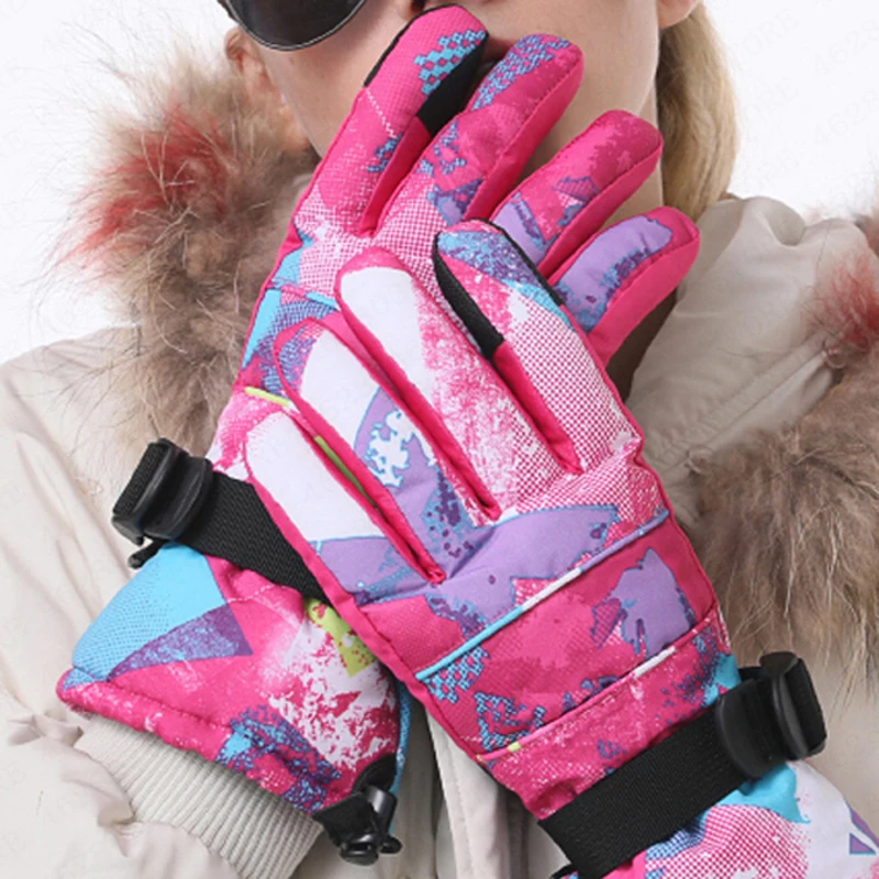 Men Women Kids Ski Gloves Winter Snow Thickened Warm Ultralight Waterproof Snowboard Gloves Motorcycle Snowmobile Riding Camping 6