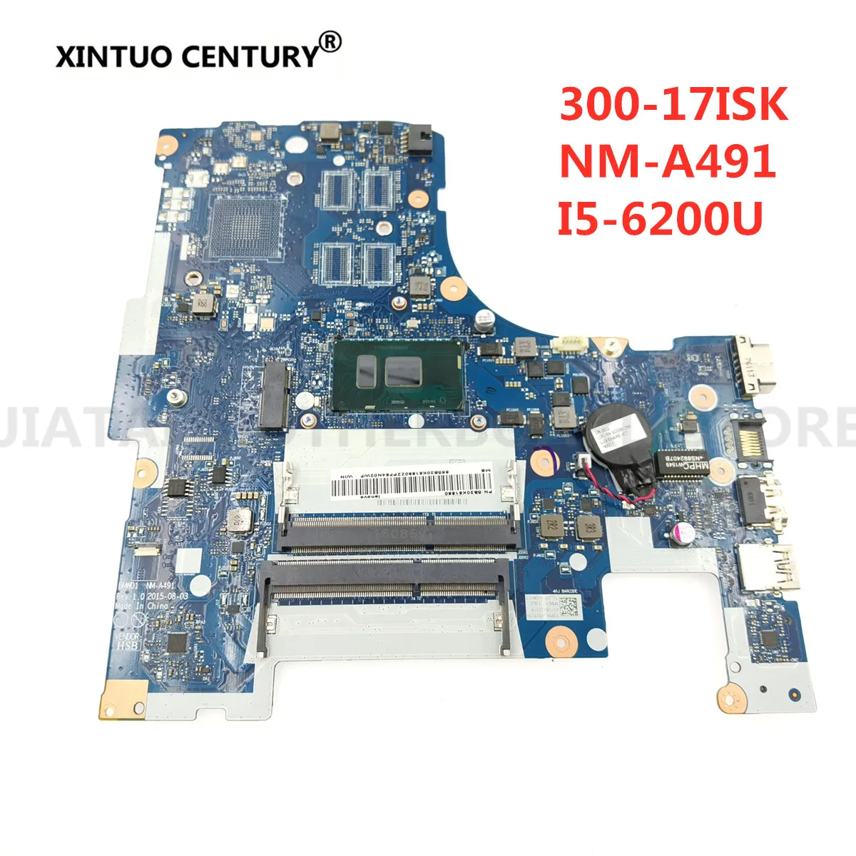 NM-A491 для Lenovo 300-17Isk Материнская плата ноутбука w/ i5-6200U процессор 100% полностью