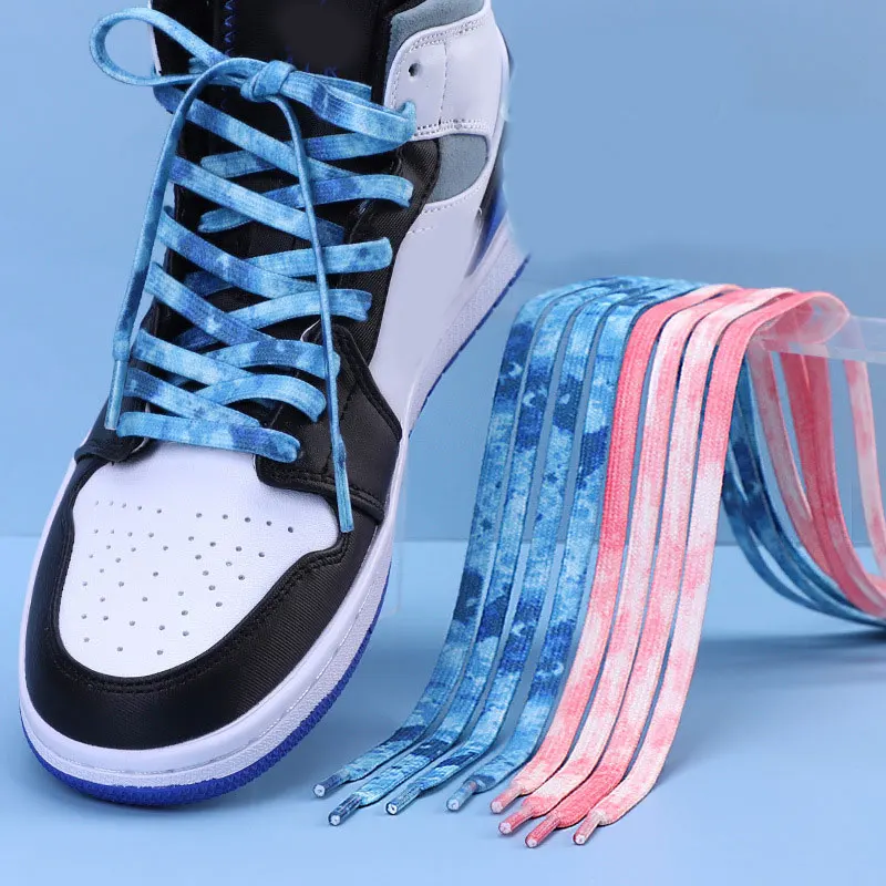 

Fashion Flat Shoelaces Sport Casual Boot Lace Tie Dye Bootlaces Shoe Laces Shoe Ties Shoes Rope Shoe Accessories For Kids Man