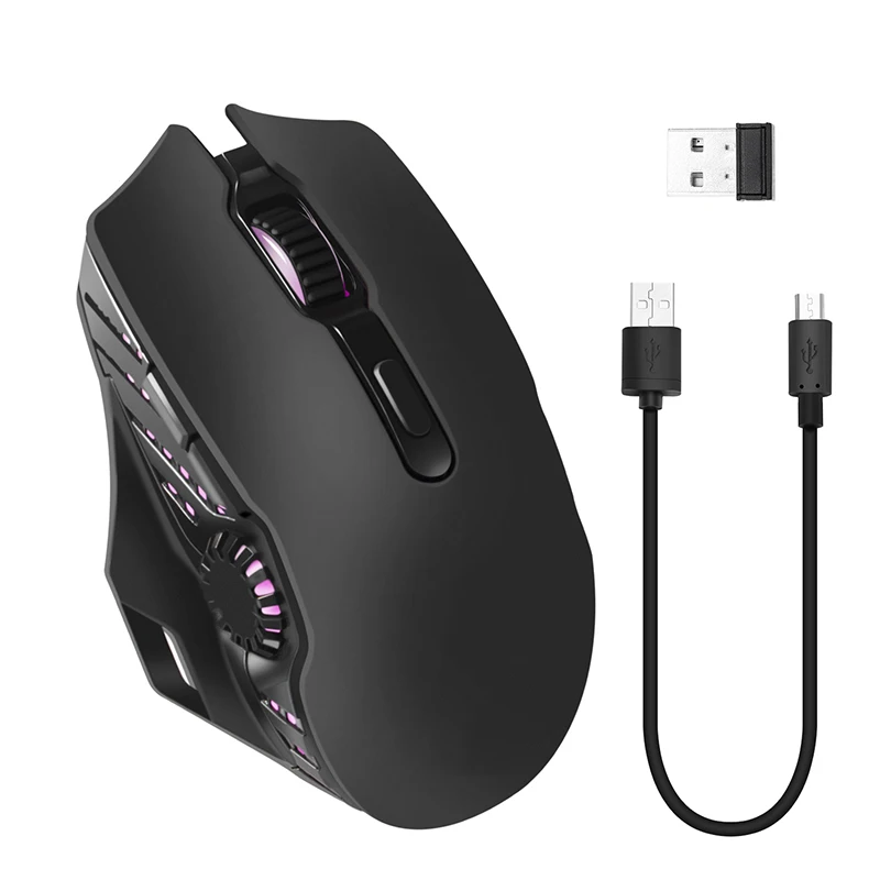 

Wireless Gaming Mouse Rechargeable 2.4G 6 Adjustable DPI Levels for Laptop PC OUJ99