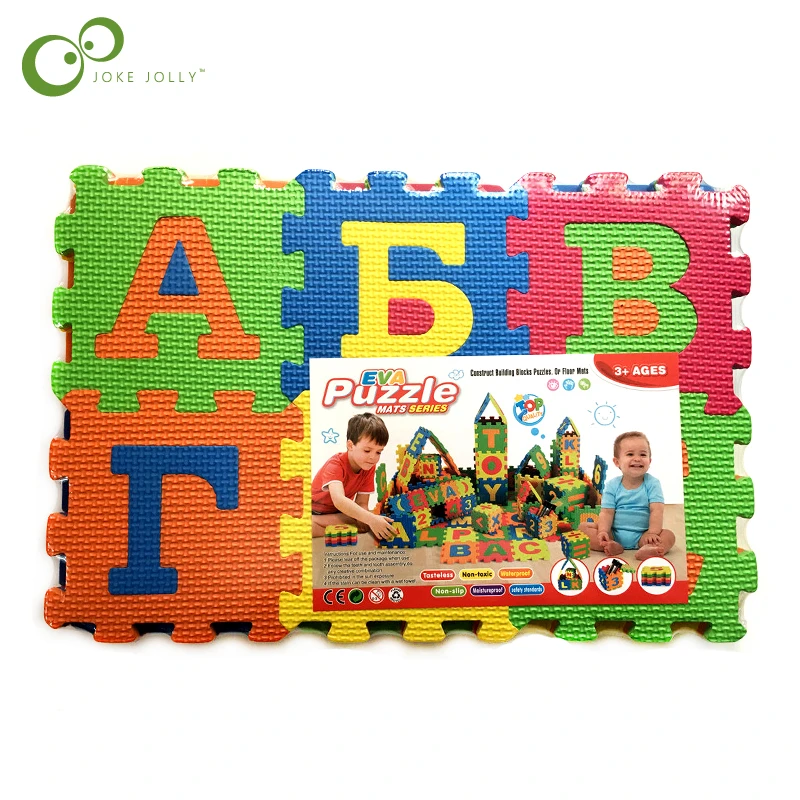 Interlocking Soft Foam Baby Kids Play Mat Alphabet Number Puzzle Game 36Pcs Interlocking Soft Foam Baby Kids Play Mat Alphabet Number Puzzle Game 36Pcs