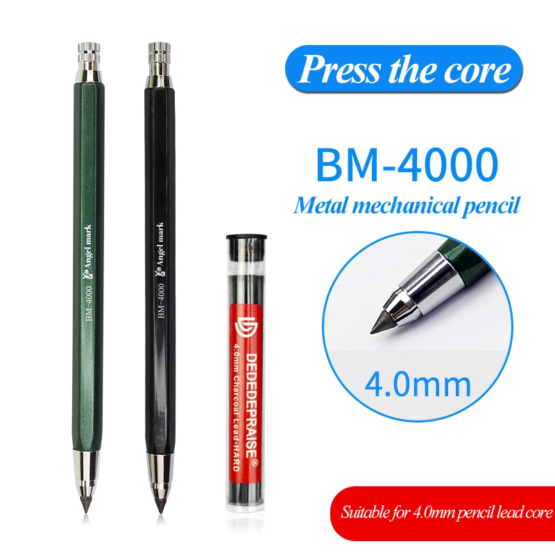 4mm Sketch Drawing Mechanical Pencil Automatic Charcoal Pencils For Students Kids Gift Stationery Supplies TR-4000 Art Pencil 5