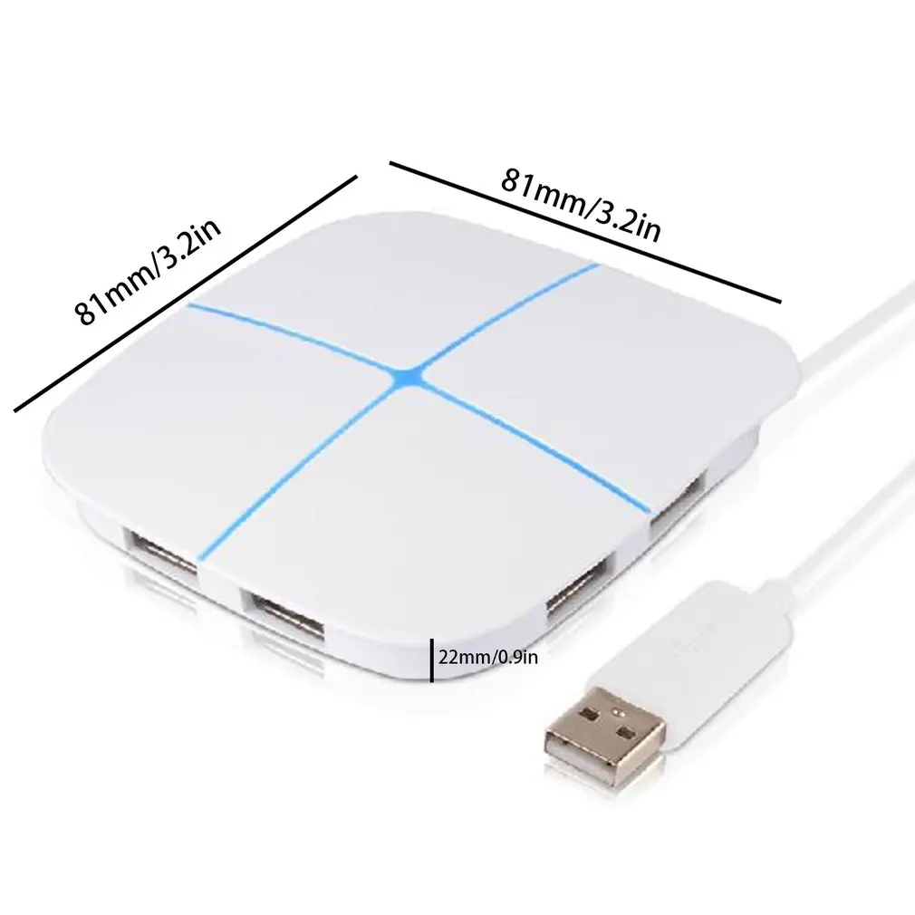Высокоскоростной usb-хаб 2,0 4 порта концентратор USB для ноутбуков ПК периферийные устройства Компьютерные аксессуары Горячая Распродажа