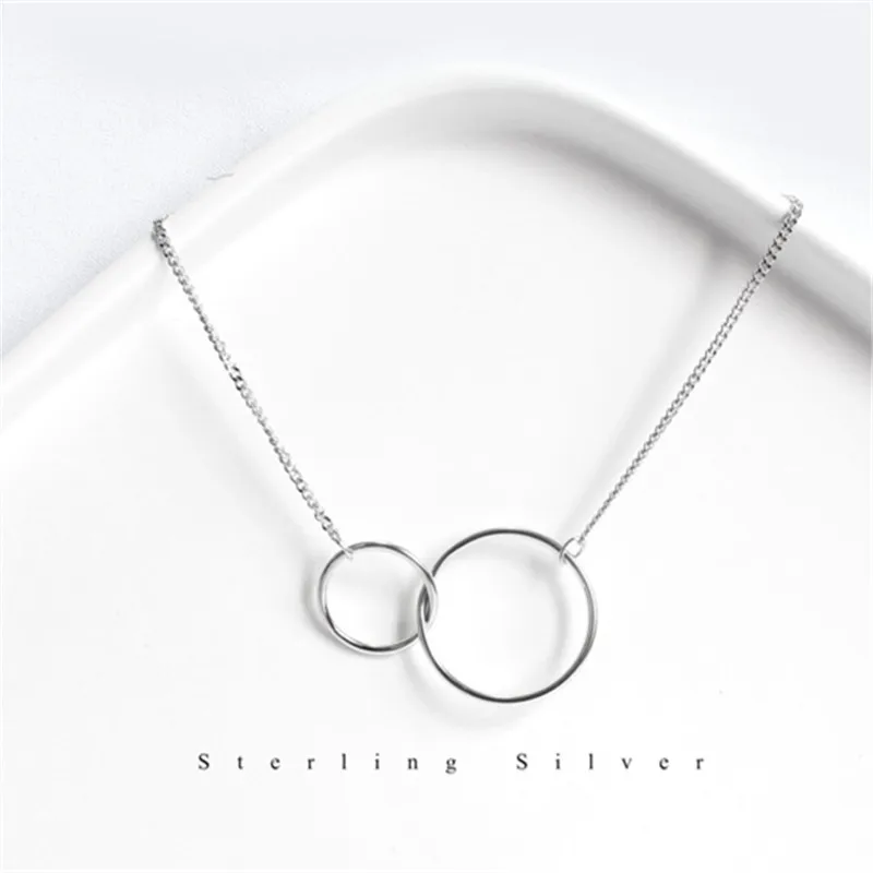 925 Sterling Silver Simple Double Ring Geometric Bracelet Women Korean Style Temperament Party Wedding Jewelry Accessories - Image 3