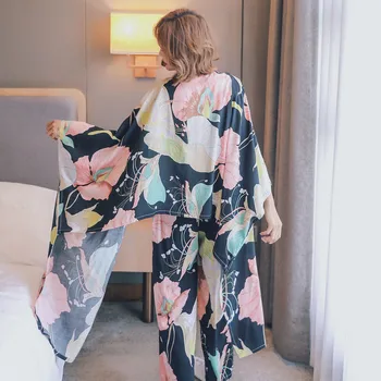 

Fashion Floral Print 4pcs Pajamas Sets for Women Casual Loungewear