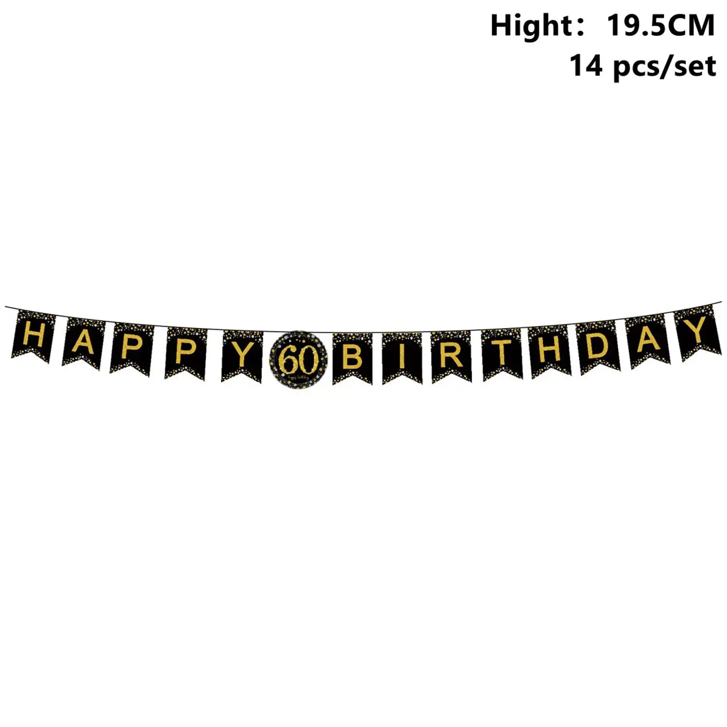 Taoup 21 30 40 50 60 Happy День рождения украшения для взрослых 21th 30th 40th 50th 60th День рождения поставки вечерние посуда - Цвет: 60th Banner