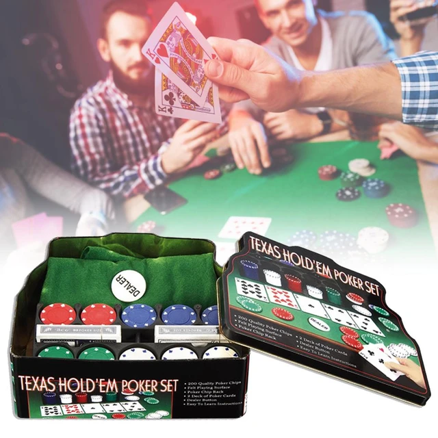 Jogo de Poker 200 Fichas Texas Hold'em