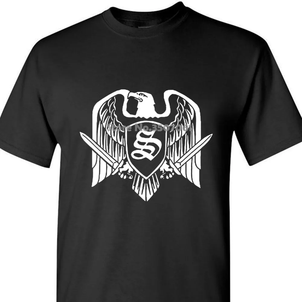

Round Neck Teenage Pop Top Tee Skrewdriver Rock Band Eagle Badge Unique Men's Short-sleeved T Shirts coat clothes tops
