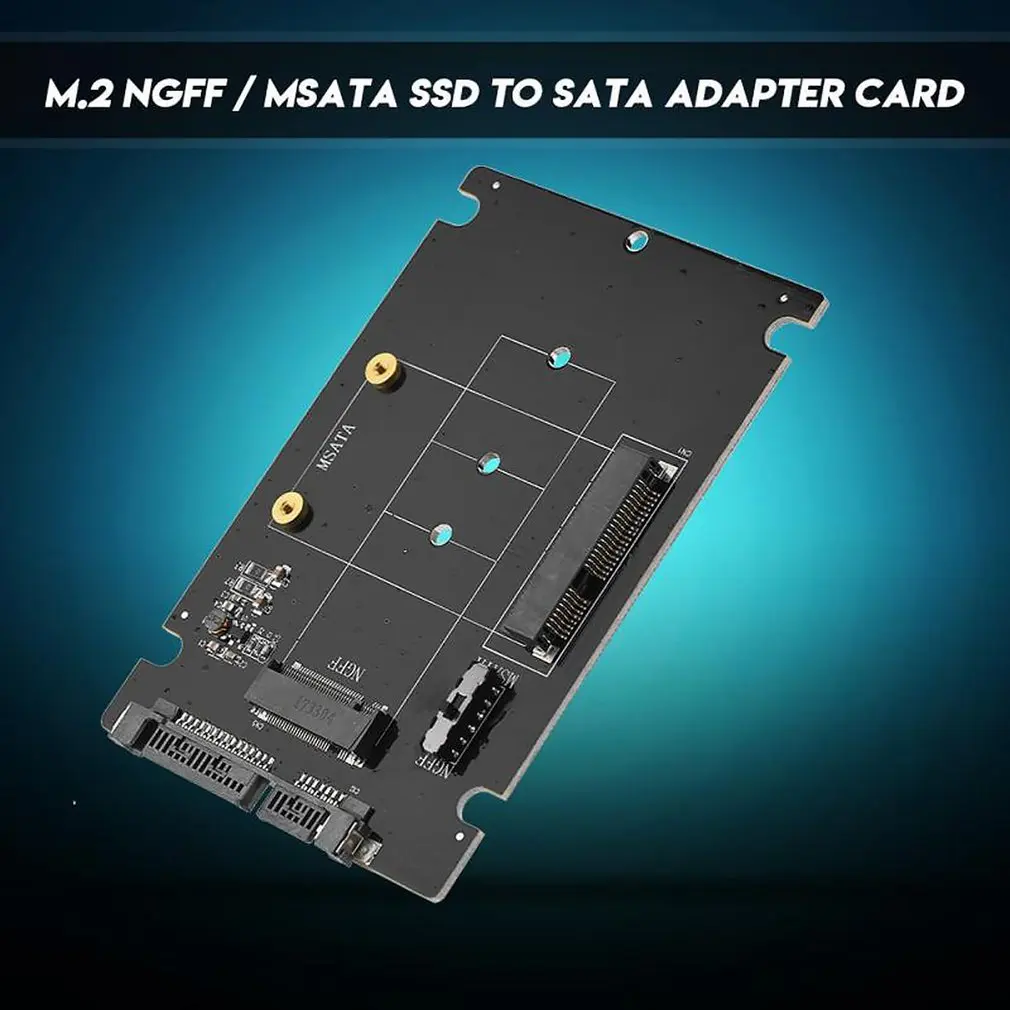 2 в 1 mSATA-SATA NGFF M.2 к SATA3 конвертер PCB адаптер Карточка SSD диск для Windows для Vista