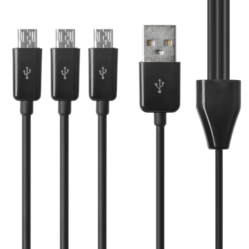 1m1 до 3 сплиттер USB штекер до 3 Micro USB Мужской Разъем зарядный кабель синхронизации данных