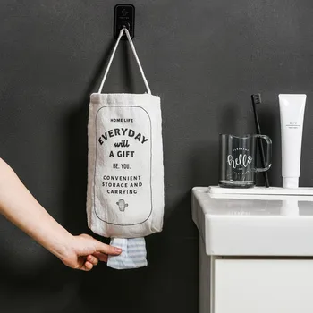 

Garbage Bags Organizador Armario Organizer Garbage Bag Storage Bag Double-portable Kitchen Wall-mounted Debris Storage Box #37