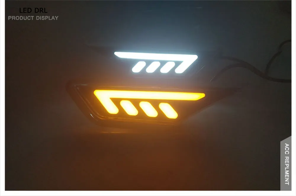 Светодиодный фонарь дневного света для Honda Civic- высокой яркости светодиодный DRL направляющий светодиодный противотуманный фонарь с поворотным сигналом